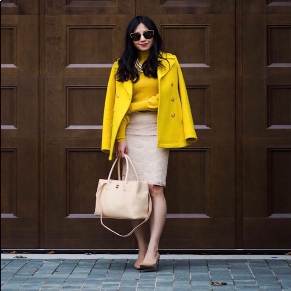 J. Crew Sweaters - J. Crew Yellow Soft Merino Wool Turtleneck Sweater